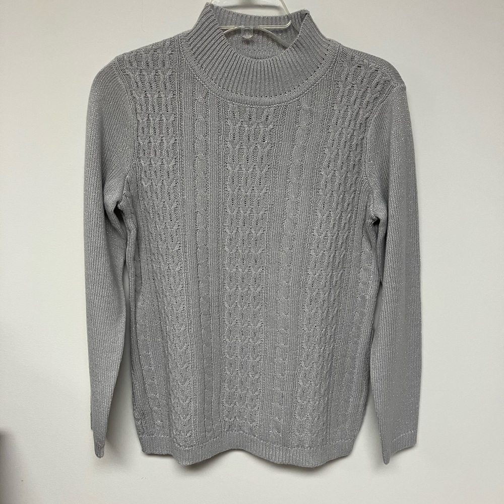 Napa Valley silver mock turtleneck, PS